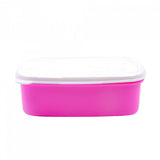 Pink lunchbox with white lid