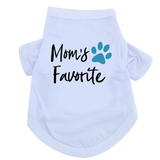 Dog tank top with "mom's favorite" and paw print