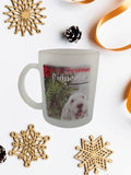 Frosted mug with photo of dog