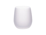 Blank frosted stemless wine glass
