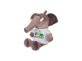 Stuffed elephant with t-shirt with dinosaur big brother design
