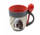 Mug with photo of dog and spoon