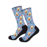 Crew socks with photo of dogs