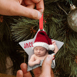 Star-shaped ornament with photo of baby