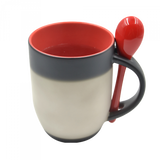 Blank mug with spoon